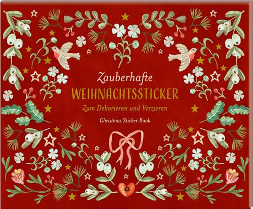 Stickerbuch – Zauberhafte Weihnachtssticker: Zum Dekorieren und Verzieren: goldig glänzende Sticker | große Auswahl | im praktischen Heftformat