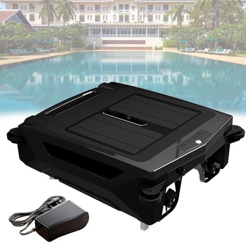 Robot aspirateur de piscine sans fil, nettoyeur de surface de piscine automatique à énergie solaire avec double mode de charge et évitement intelligent des obstacles pour toutes les piscines