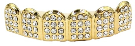 Vergoldeter Hip-Hop-Zahn - Hip-Hop-Stil Goldene Zahnspangen