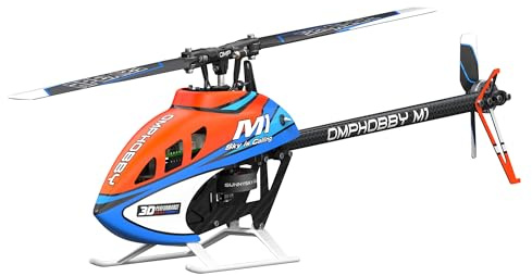 OMPHOBBY M1 V3 PRO 100-Klasse Mini 3D-RC-Hubschrauber BNF, 6CH Direktantrieb RC Helicopter mit integriertem ELRS-Empfänger &OFS3+ Flugsteuerung, Bürstenloser Motor, 2S LiHV-Akku Kein Controller Orange