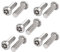 sourcing map M6x20mm Vis Inviolable Tête Bombée Torx Bouton 304 Acier Inoxydable Sécurité 10pcs