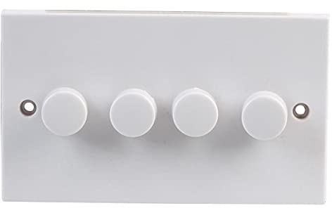 PRO ELEC PELB1835 4 Gang 2 Way Dimmer Light Switch, 250W
