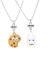 Hanessa Damen-Schmuck Partner-Ketten silberne Hals-Ketten Milk-Cookie-Anhänger Zinklegierung in Silber Milch Kekse für zwei Freundinnen/Freundin/Schwester/Schwestern/Mädchen
