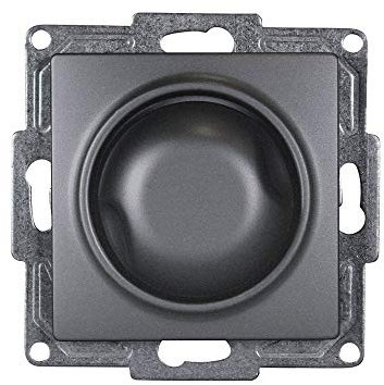 Commutateur Gunsan Visage Argent foncé (variateur 1000 W encastré)