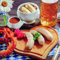 20 Servietten Bayrische Mahlzeit/W?rste/Bier/Brezel/Oktoberfest/Bayern 33x33cm