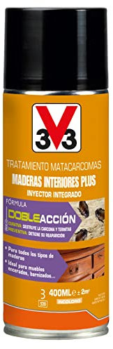 V33 Tratamiento matacarcomas maderas interiores plus 400ml