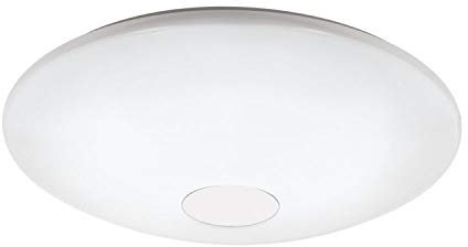 EGLO connect LED Deckenleuchte Totari-C, Smart Home Deckenlampe, Material: Stahl, Kunststoff, Farbe: Weiß, chrom, dimmbar, Weißtöne und Farben einstellbar, Ø: 58 cm