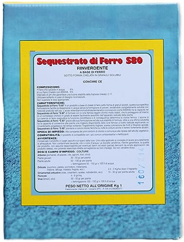 Vialca SEQUESTRATO di Ferro S80 kg.1 CONCIME in GRANULI IDROSOLUBILI chelato di Ferro