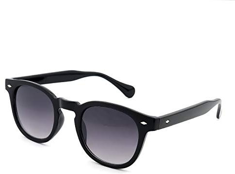 Kiss DEPP Lunettes de Soleil Homme Femme – Vintage Style Moscot Années 70 Johnny Depp Capitaine Jack – Monture Rectangulaire Iconique avec Rivets Métalliques – Verres Multicolores UV400 Look Élégant