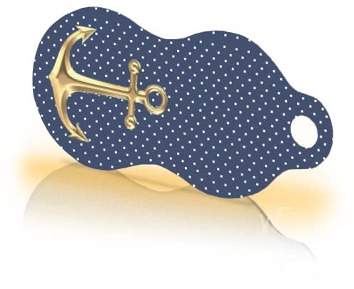 Einkaufswagenlöser ® Code24 Anker / Schlüsselanhänger Einkaufschip mit Schlüsselfundservice / Abziehbarer Einkaufswagenchip Metall, Chip Einkaufswagen, Key Finder / 1 Stück