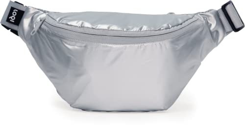 LOQI Unisex-Erwachsene Metallic Bauchtasche, Silber