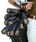 Big Teeth Golf Hybrid Iron Head Cover 10Pcs Golf Hybrid Iron Covers Long Neck Hybrid Iron Headcovers Golf Club Protector for Cleveland,Wilson Launchpad,Tour Edge Hybrid Irons Black with Gold No.