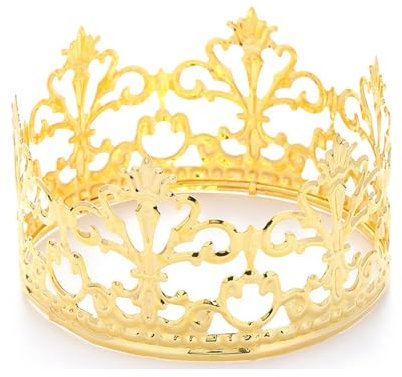 Vintage Prinzessin Krone Kuchen Topper Dekoration für Party Hochzeit Babyparty für Geburtstag Party Hochzeit Hochzeit Kuchen Baby Shower Geburtstag Kuchen Dekoration (Gold)
