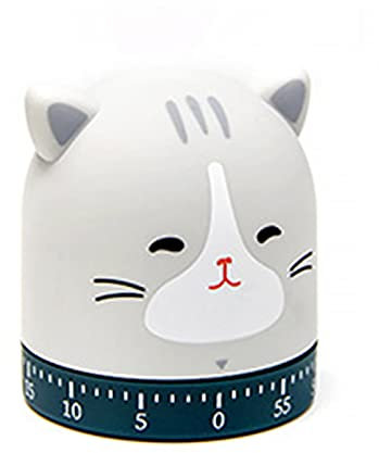 MARMODAY Temporizador de cocina mecánico temporizador de cuenta regresiva 60 minutos fuerte Ticking Big Digits Home Office Wind Up Gadgets de cocina gatito