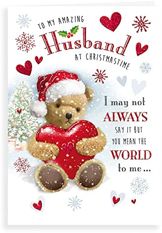 Niedliche Weihnachtskarte für Ehemann, 22,9 x 15,2 cm, Regal Publishing