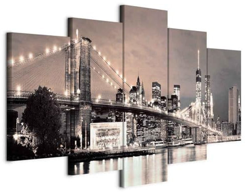 murando - Akustikbild Akustikbild New York, Schallschutz, Wohnzimmer, Büro | Verbessert Raumakustik, reduziert Hall, ideal fürs Büro oder Wohnzimmer, hochwertige Verarbeitung, schnelle Montage, stilvoll