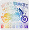 FINGERINSPIRE Moto Dessin Peinture Pochoirs Modèle 30x30cm Plastique Vintage Moto Pochoirs Décoration Carré Pochoirs Réutilisables pour Peinture sur Bois, Sol, Mur et Carrelage
