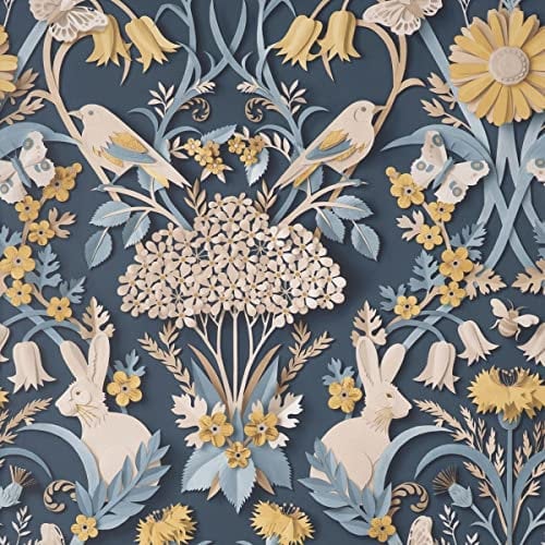 Fine Decor FD42950 UK Woodland Navy, Blau