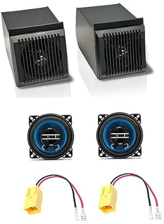 Generico Kit AUTORADIO Panda 750 1000 Prodotte dal 1986-2003 2 Casse Nere 2 CAVETTI Radio Stereo WS3040 - KT60011N - K 509