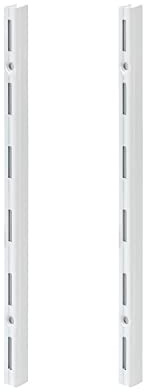 siwitec Wandschienen einreihig in Weiss für individuelle Regalsysteme, 1000 x 50 mm Wandschienen im 2er-Set