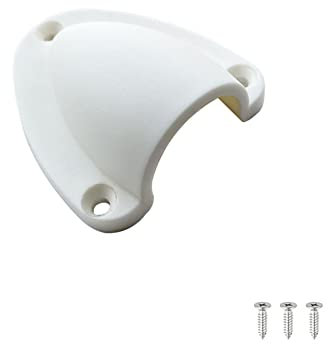 Marine Wire Cable Vent Cover,MoreChioce Plastic Clamshell Vent Clam Shell Vent Wire Cover with 3 Screws for Boats,RVs,White,S: 70mm x 60mm x 25mm