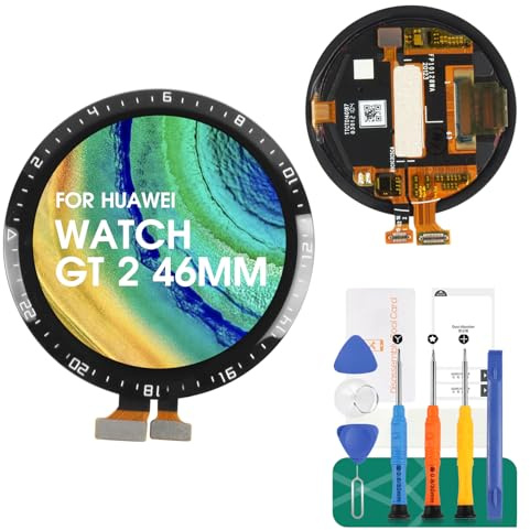 Para Huawei Watch GT 2 LTN-B19 DAN-B19 Pantalla LCD de 46 mm Pantalla táctil Digitalizador Asamblea piezas de reparación de repuesto con herramientas