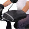 Moufles universelles pour guidon de moto - Polaire épaisse - Imperméable - Coupe-vent - Thermique - Pour scooter - Large ouverture - Noir