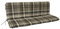 DEGAMO Bankauflage Polsterauflage Seattle für Gartenbank 3-sitzer 138x88cm, mit Rückenteil, grau beige kariert