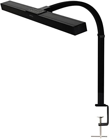 SEMPLIX LED Arbeits-Tischlampe biegsam schwarz (324 LED/dimmbar in 5 Stufen/Tischklemme)
