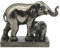 ICE ARMOR Bronzefigur Elefant mit Junges, 22,9 cm