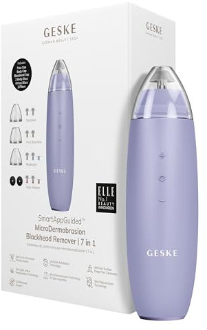 GESKE | SmartAppGuided™ MicroDermabrasion Blackhead Remover | 7 in 1 Mitesserentferner | Elektrischer Porenreiniger | Innovativer Vakuumsauger | Beauty Tools | Hautreinigungsgerät | Skincare Device