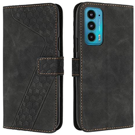 YIRRANZD Coque pour Moto Edge 20, Étui Housse Protection en Cuir PU [Pochette de Portefeuille] [Magnétique], Antichoc Etui à Rabat pour Motorola Moto Edge 20 (Noir)