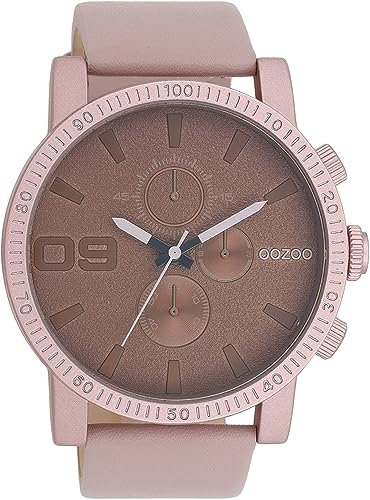 Oozoo Timepieces Herren Uhr | Armbanduhr Herren mit Lederarmband | Hochwertige Uhr für Männer | Edle Analog Herrenuhr in rund | C11218