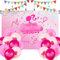 Bar-bi Decorazione Compleanno per Bambini, Sfondo Feste a Tema Barbiprincipess, Decorazioni con Palloncini Rosa,Palloncini in Lattice,Fumetto Compleanno Sfondo,Decorazioni per Feste a Tema Forniture