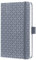 SIGEL J5120 Wochenkalender 2025 A6, Jolie, hellgrau, Hardcover, Gummiband, Stiftschlaufe, Einstecktasche, 174 Seiten, vegan, Buchkalender, Terminplaner