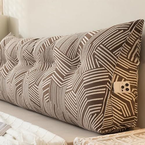 Dreieckiges Kopfteil-Kissen Rückenlehnenkissen, Große Keil-Rückenstütze Rückenlehnen Positionierungskissen Mit Tasche, Tagesbett-Sofa-Tatami-Nackenrolle, Waschbares Tagesbett-Dreiecks-Nackenkissen ( C