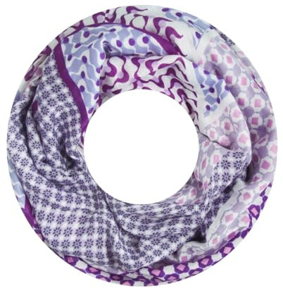 Majea Damen Loop Schal Schlauchschal Halstuch (880025) (lila 3)