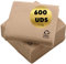 GreenFyA Servilletas de Cocktail Elegantes 10x10cm - Paquete de 600 -Ideal para Eventos y Celebraciones - Absorbentes y Desechables - ¡Imprescindibles para tus Cocteles! (KRAFT)