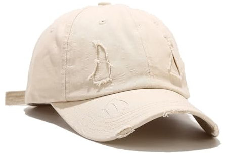 Quanhaigou Baseballkappe, verstellbar, modische Hüte für Männer und Frauen, Polo, Trucker, Unisex-Stil, Kopfbedeckung, Vintage Beige, Einheitsgröße