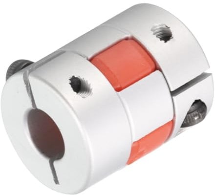 QUARKZMAN Aluminum Pflaume Welle Kupplung 8mm bis 8mm Bohrung L25xD20 Flexibles Kupplung Gelenk für Maschine und Servo Schrittmotor Pack von 1