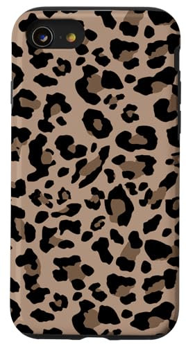 iPhone SE (2020) / 7 / 8 Leopard Print Stylish Cheetah Pattern Brown Neutrals Beige Case
