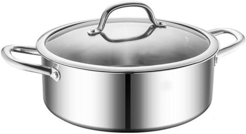 Stockpot, 304 Stainless Steel Pot ThickenedUniversal Gas Cooker, Silver large pots for cooking large cooking-32cm*11cm