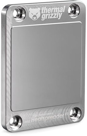 Thermal Grizzly Intel Heatspreader V1 - Difusor térmico de alto rendimiento para CPU Intel - Superficie de precisión fresada con diamante y niquelado - Fabricado en Alemania