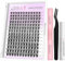 VEYESBEAUTY Faux Cils Kit Extension Cils Newbie's Five-Second Cils Individuels Avec Colle Volume Russe Cluster Lashes Mixte Diy à La Maison Cils Individuels (Bomb Kit, 8-16mm)