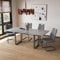 jiexi Esstisch Mit 4-8 Stühlen Set, Esszimmertisch Ausziehbar, Tisch Esszimmer, Essgruppe Mit 4-8 Stühle, MDF-Platten Holztisch Geeignet Für Wohnzimmer, Küche(130-170cm Tisch + 4 graue Stühle)