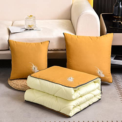 Set di coperta e cuscino da viaggio convertibile 2 in 1, con doppia cerniera, coperta portatile con cuscino multifunzionale, set pieghevole ideale per viaggi, divano e ufficio