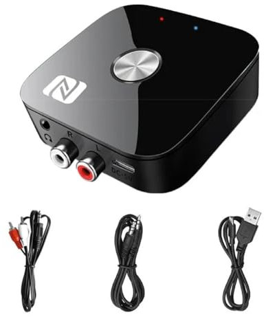 Marran Bluetooth 5.3 Audio Receiver NFC 3.5mm AUX Bluetooth Adapter for Stereo Receiver Easy Install
