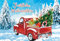 5 Premium Grußkarte Weihnachtskarte 3D Hologramm Karte Wackelkarten Hologrammkarten Weihnachten Auto Pick up Geschenke inklusive farbigem Umschlag