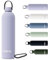 Exllena Gourde Isotherme 750 ml avec Poignée Pratique - Bouteille Isotherme avec 24 Heures de Conservation au 24h Froid/12h Chaud, Revêtement Anti-Dérapant - Étanche Sans BPA (Violet)