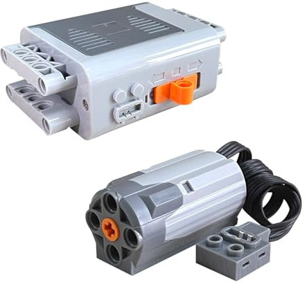 Leleopodo 2Pcs Power Function Kit Set, 8883 Motor/8881 Battery Box Parts, Compatible with Major Brands Tech Parts Buiding Block Motors